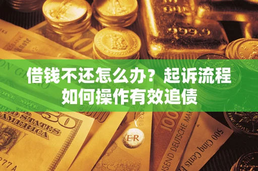 济南借钱不还怎么办？起诉流程如何操作有效追债