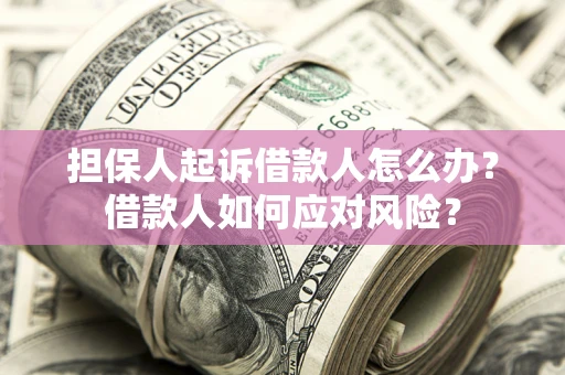 济南担保人起诉借款人怎么办？借款人如何应对风险？