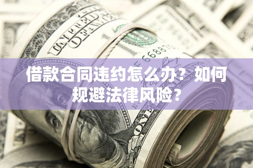 济南借款合同违约怎么办？如何规避法律风险？