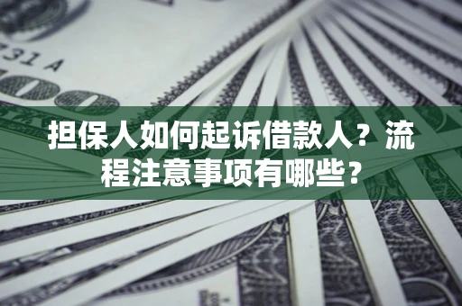 济南担保人如何起诉借款人？流程注意事项有哪些？